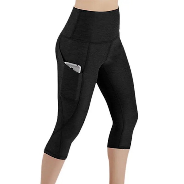Fickhöga leggings med hög midja, träningsbyxor, löparkläder för kvinnor, snabbtorkande sportkläder, fitness- och yogabyxor, 2025 nya serien navy blue XXL