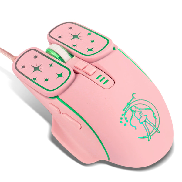 MOUSEUSB Trådbunden Gamingmus Datormus Tillbehör rosa default