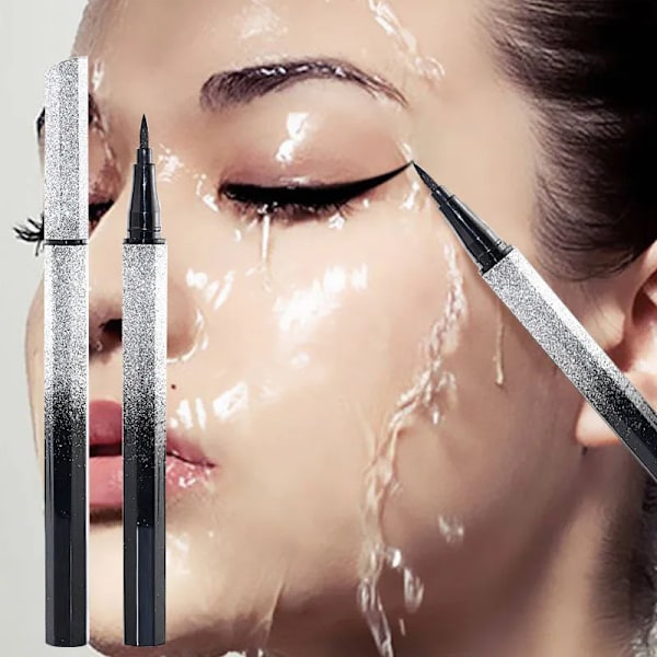 Svart flytande eyelinerpenna, helt ny, hållbar, vattentät, penna, vacker makeup, sminkverktyg black