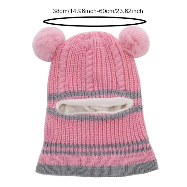 Pojkar och flickor i overaller, babyhattar, varma halsdukar, öronmuffar, barnsliga urinblåsor utan kant, spädbarn i åldern 2 till 5, vinter red One size fits all