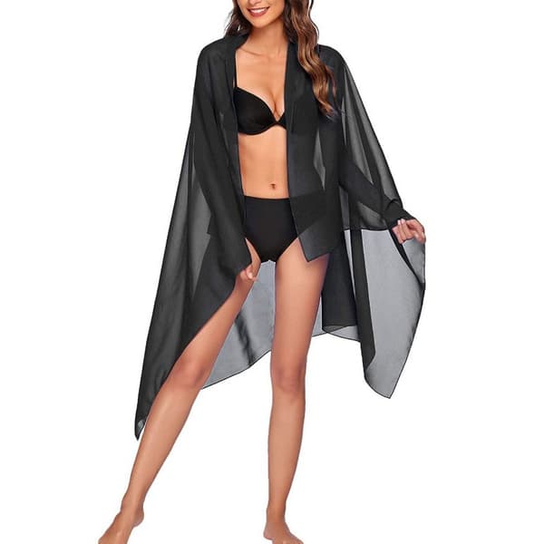 Lang Cover Up til kvinder Chiffon Strandkjole red 110*145cm