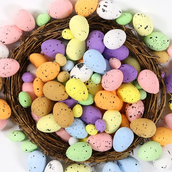 Påskägg DIY Prickiga Skumägg Girlang Tillbehör För Påskfestdekorationer 3cm white Pack of 100