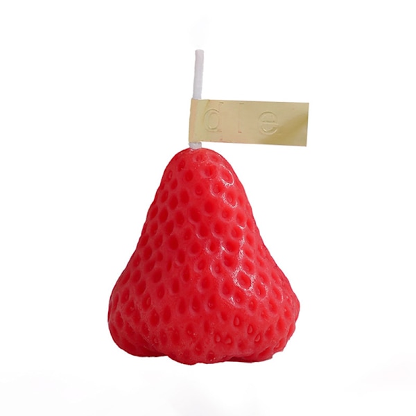 Jordgubbsformade mini aromaterapiljus och realistiska fruktdoftande aromaterapiljus är perfekta som trendiga fotorekvisita red 4 packs