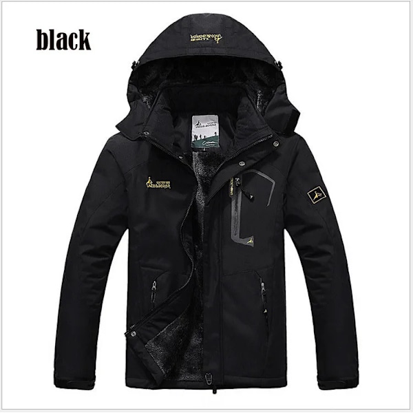 Vindtät parkas, tjock och varm vindtät pälsjacka, militär stil huvtröja, herr/dam vindtät jacka Men's Red 4XL