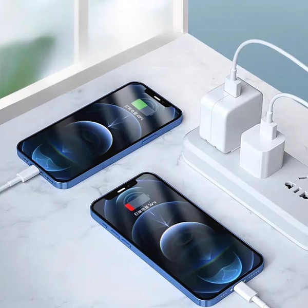 USB-laddningskabel för iPhone, snabbladdning, datadelningskabel, iPhone 14、8、7、6S Plus，13、12 Pro，XS Max，Poly SE，1m、2m、3m USB port 3-pack 1m