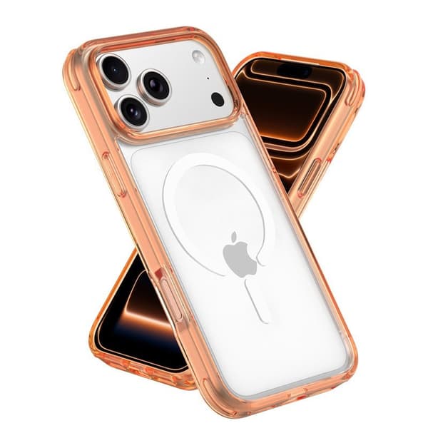 MagCase for iPhone 18 17 Pro Max – Krystallklart MagSafe-deksel Light Blue iphone 17 pro max