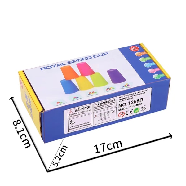 Montessori leksaker, mini stapelbara koppspel med kort, pedagogisk intelligensutveckling, färgigenkänning, barns logikträning 10 cups+50 cards