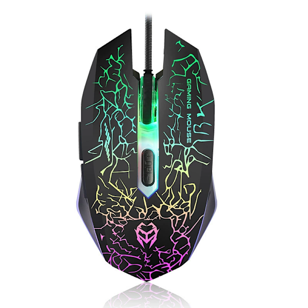 Gamingmus Dator USB-kabel Esports Färgglatt Andningsljus Lätt Mus Datortillbehör vit default