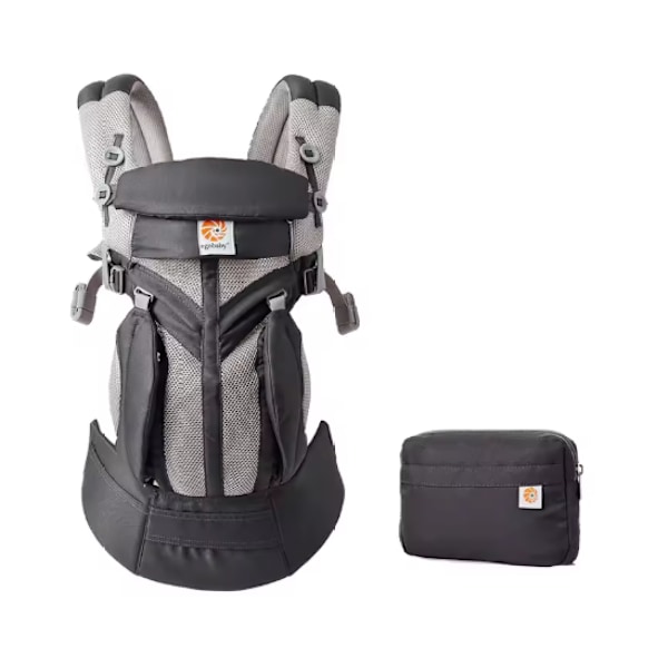 Egobaby bärsjal, fram- och bakåtvänd, multifunktionell, för alla årstider Omni Mesh Grey Brown