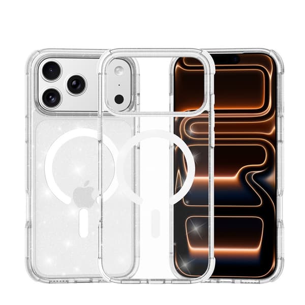 MagCase for iPhone 18 17 Pro Max – Krystallklart MagSafe-deksel Light Blue iphone 17