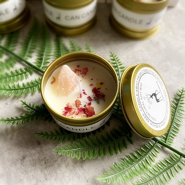 Rökfritt Aromaterapi Sojavaxljus Heminredning, Används Efter Aromaterapi, Kristallsalt, Stenblomma golden Tarocco