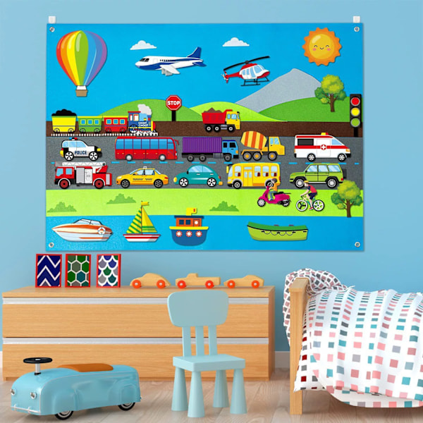 Baby Montessori Filtbräda, Upptagen Cambrian Lärling Sagobok, Solsystem, Släpp Nyckel, Polymer Interaktivt Spel City train
