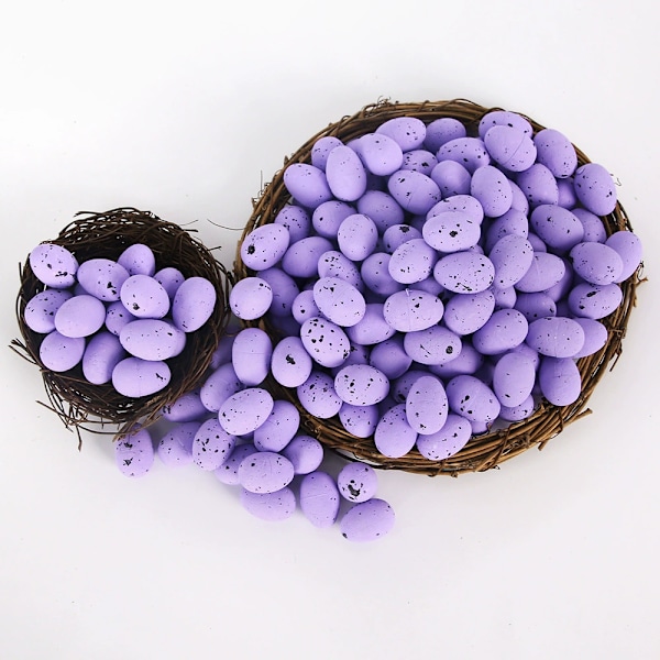 Påskägg DIY Prickiga Skumägg Girlang Tillbehör För Påskfestdekorationer 2.5cm purple Pack of 50