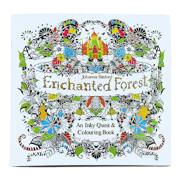 Målarbok Mandala Blomma, 24 sidor, 1 styck, lämplig för barn och vuxna, graffitimålning enchanted forest