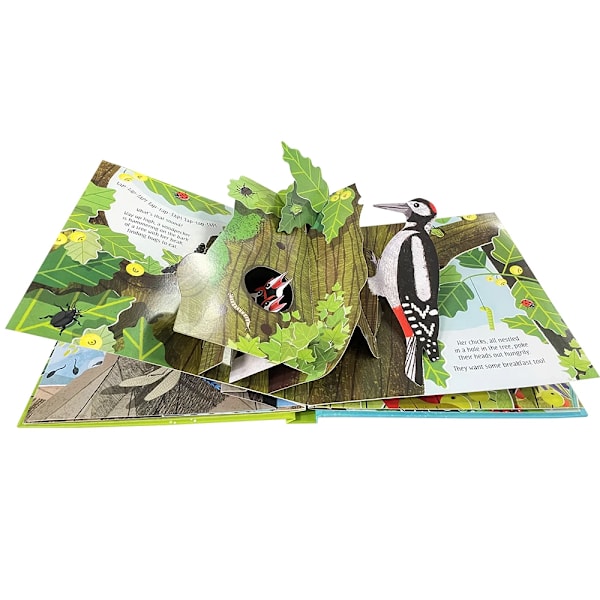 3D-barnböcker med tredimensionella bilder, vändbara bilder, engelska, tydliga gradienter, sagor för läggdags Little bird