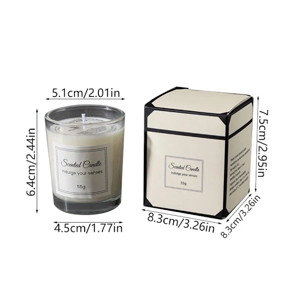 Glas Aromaterapiljus, Premium Presentförpackning, Handgjort, Rökfritt Sojavax, Kreativt Aromaterapiljus, Kompisgåva lemon
