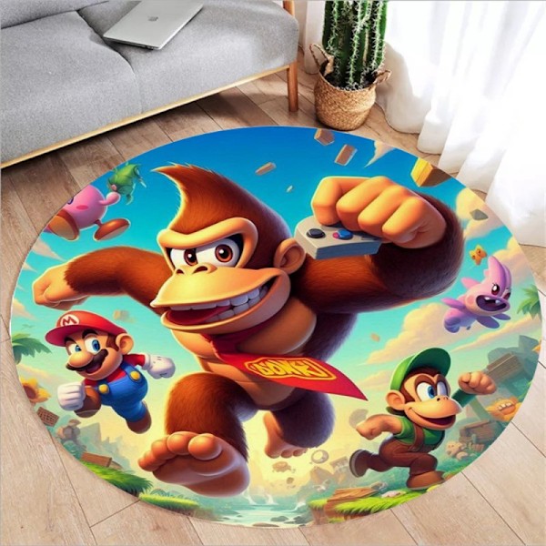 Halkfri rund matta för hall, köksmatta för sovrum och soffa, golvmatta för barnrum nine 80CM