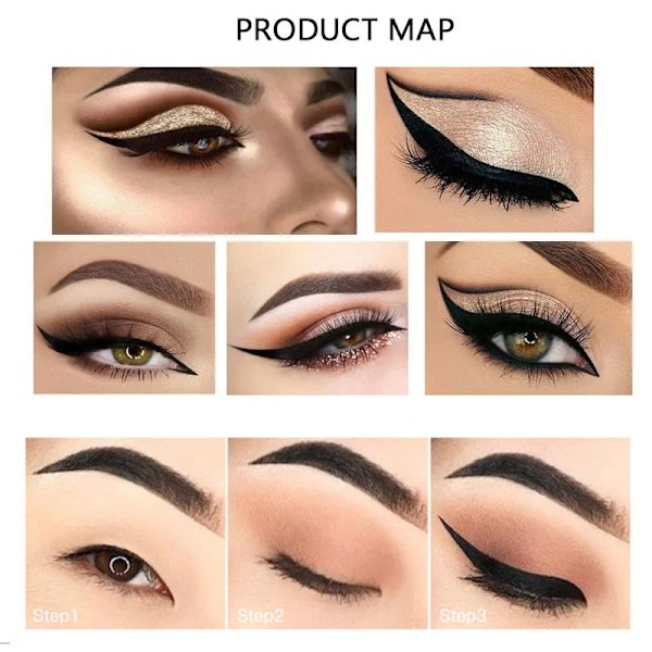 Svart flytande eyelinerpenna, helt ny, hållbar, vattentät, penna, vacker makeup, sminkverktyg pink