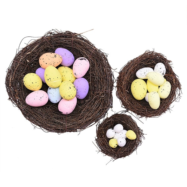 Påskägg DIY Prickiga Skumägg Girlang Tillbehör För Påskfestdekorationer 2.5cm yellow Pack of 50