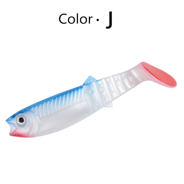 MEREDITH Cannibal Bete 80mm 100mm 125mm Konstgjort Mjukt Fiskbete Swinger Fiskbete Mjukt Silikon Fiskmaskbete J 100mm 5 pack