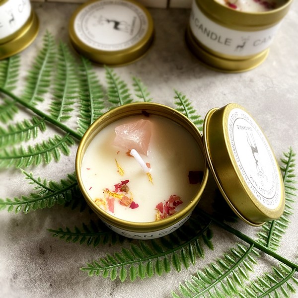 Rökfritt Aromaterapi Sojavaxljus Heminredning, Används Efter Aromaterapi, Kristallsalt, Stenblomma golden cherry blossom