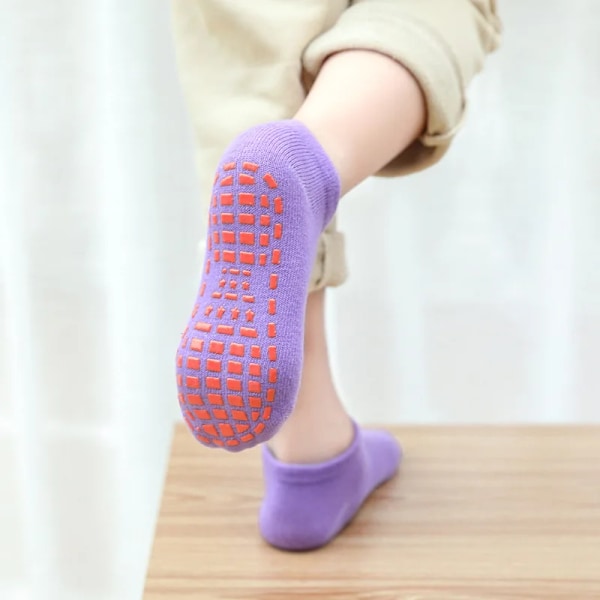 Barnstrumpor för golv, 10 par set, sommar Purple; Adult code