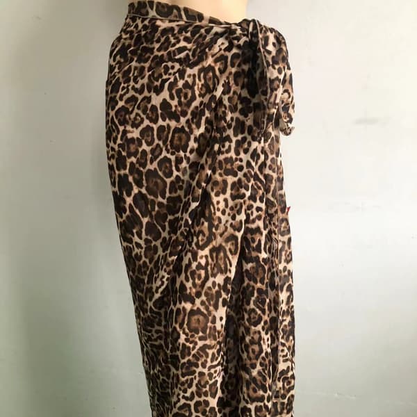 Lang overtrekkskjole for kvinner i chiffon til stranden deep purple 110*145cm
