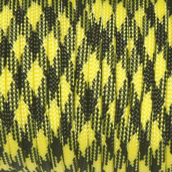 Används för utomhusaktiviteter, camping, överlevnad, fallskärmar, bergsklättringstillbehör för tält Black and yellow camouflage 100 meters
