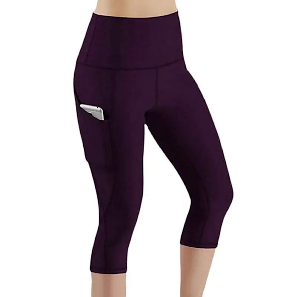 Fickhöga leggings med hög midja, träningsbyxor, löparkläder för kvinnor, snabbtorkande sportkläder, fitness- och yogabyxor, 2025 nya serien black XL