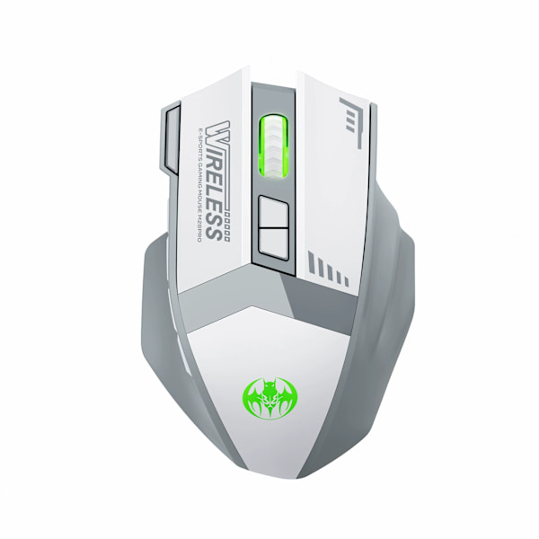 Trådlös laddning Bluetooth Dual Mode 10-knapps Tyst Gamingmus 4800DPI Mus RGB Färgljus vit default