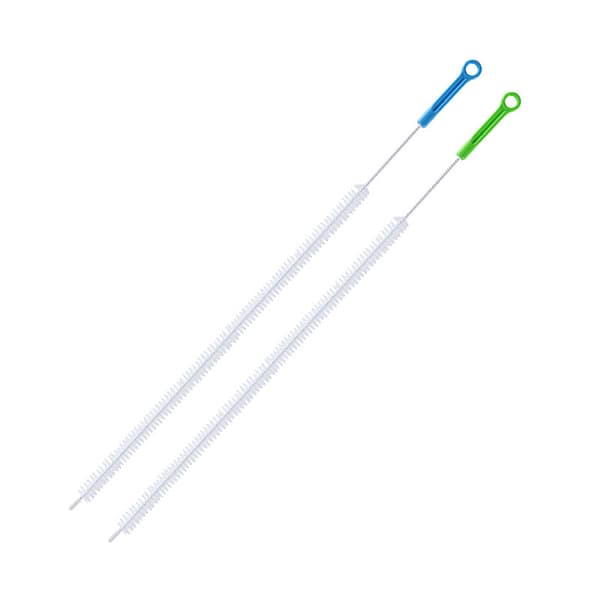 Langt afløbsrørsbørste, 2 stk. 71 cm - Fleksibel rengøringsbørste til vask, badekar, badeværelse og køkkenrør blue 71cm