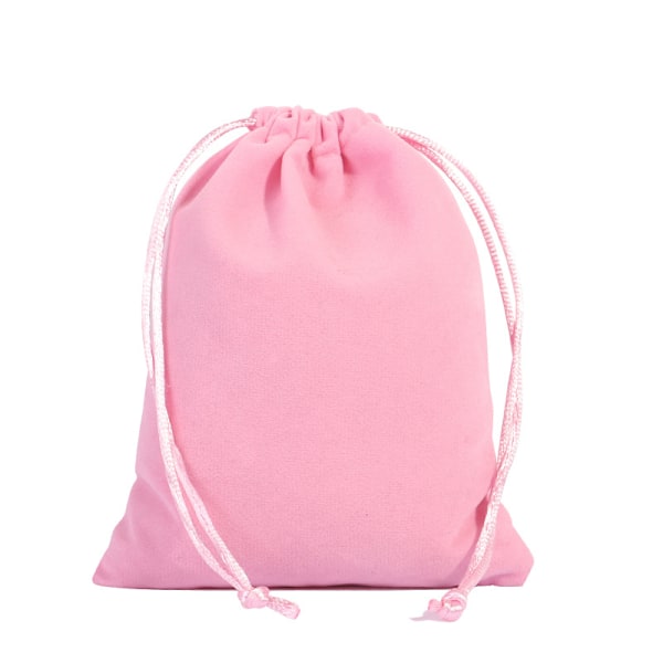 Förvaringspåse i bomull med dragsko, vit canvaspåse för godisförpackning, återanvändbar diversepåse för hushållet, dammpåse för organisering pink Width 7cm * Height 9cm