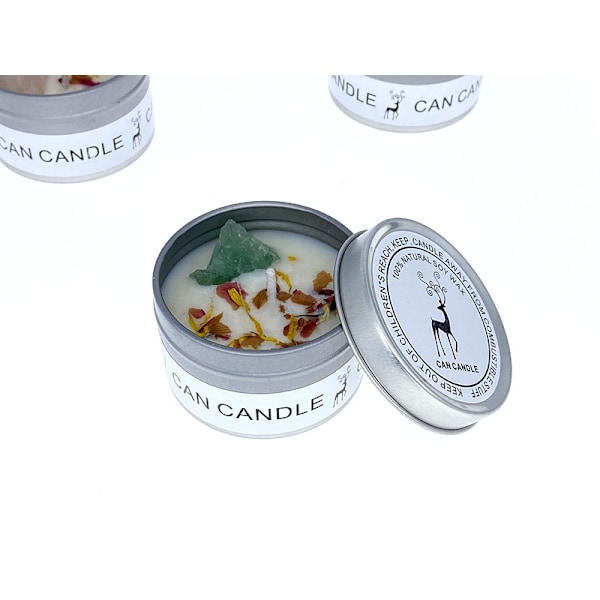 Rökfritt Aromaterapi Sojavaxljus Heminredning, Används Efter Aromaterapi, Kristallsalt, Stenblomma silvery clover