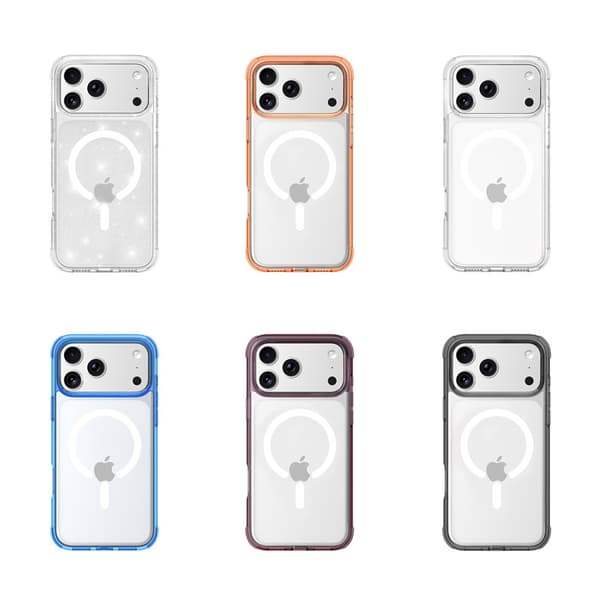 MagCase för iPhone 18 17 Pro Max – Kristallklart MagSafe-skal Orange iphone 17 pro max