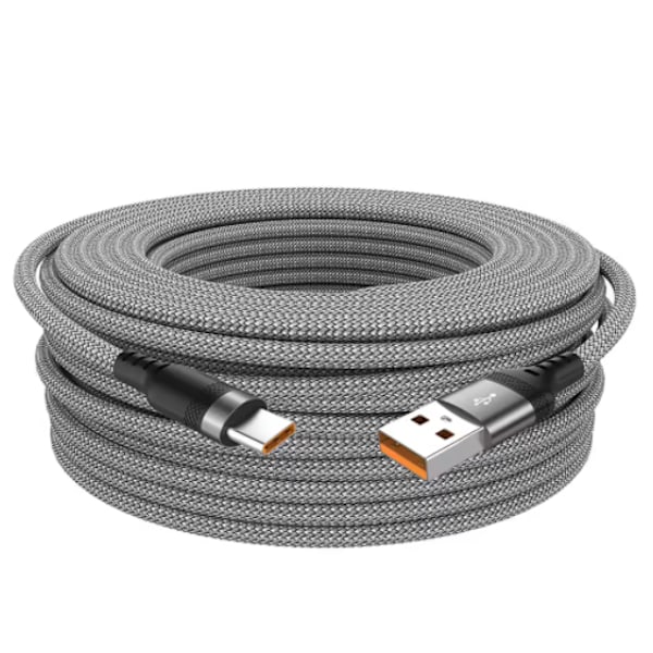 Förlängd USB TYPE-C Datakabel Snabbladdning Datakabel För Samsung Huawei Xiaomi Switch SONY Ps5 TYPE-C 8M 5M 3M 2M 1M Datakabel grå 1m