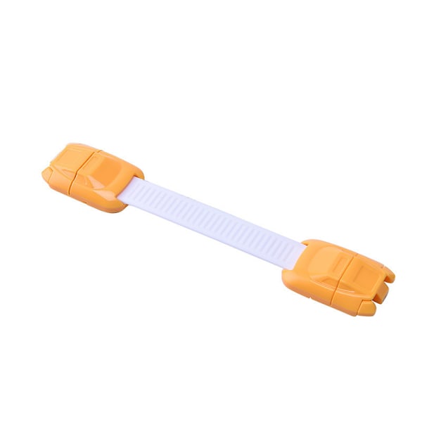 Babylåda säkerhetslås, barnsäkerhetsskåpslås, skåplåda dörr självhäftande spärrlås, babybälte Car Long Lock - Orange 1 piece