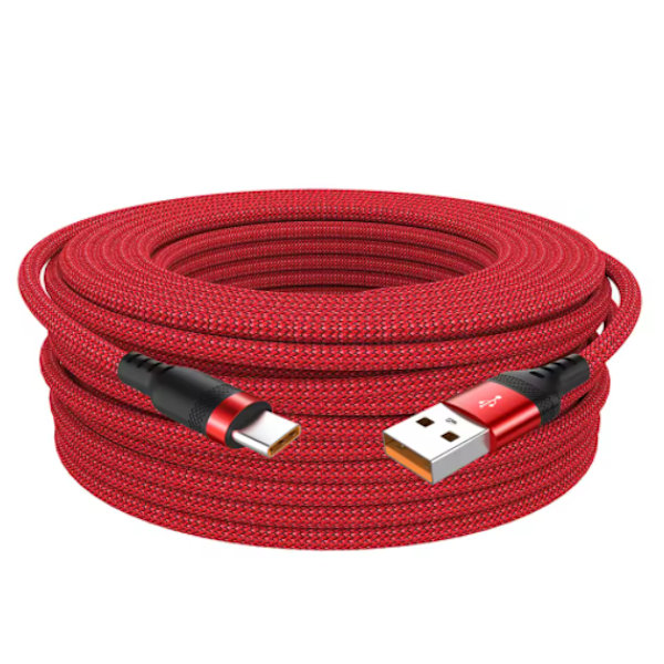 Förlängd USB TYPE-C Datakabel Snabbladdning Datakabel För Samsung Huawei Xiaomi Switch SONY Ps5 TYPE-C 8M 5M 3M 2M 1M Datakabel röd 3m