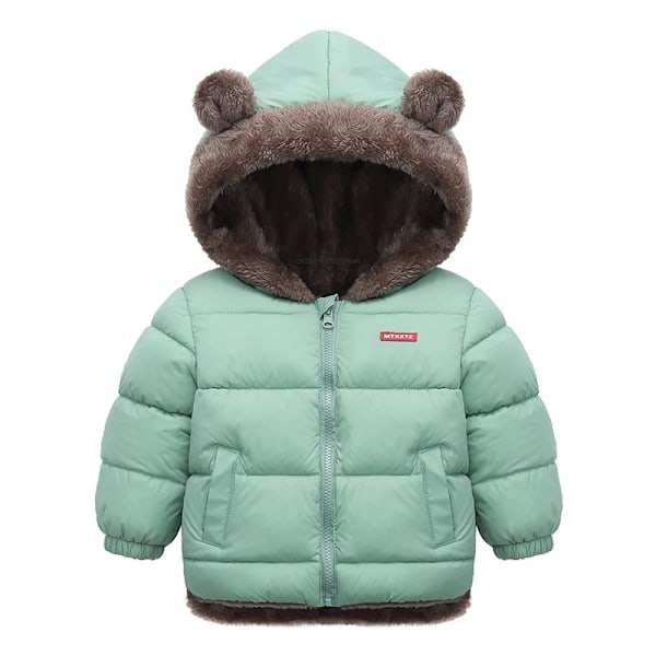 Tjock kashmirkappa, lämplig för pojkar och flickor, enfärgad huvtröja, parkas, 2-6 år, höst/vinter 2024 red one hundred and twenty
