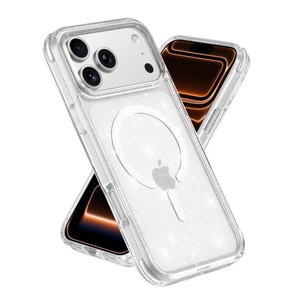 MagCase för iPhone 18 17 Pro Max – Kristallklart MagSafe-skal Light Blue iphone 17 pro max