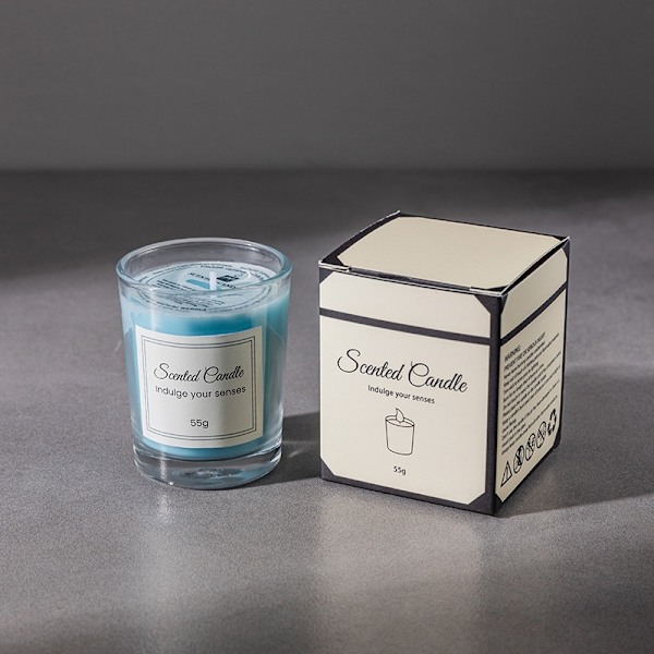 Glas Aromaterapiljus, Premium Presentförpackning, Handgjort, Rökfritt Sojavax, Kreativt Aromaterapiljus, Kompisgåva jasmine