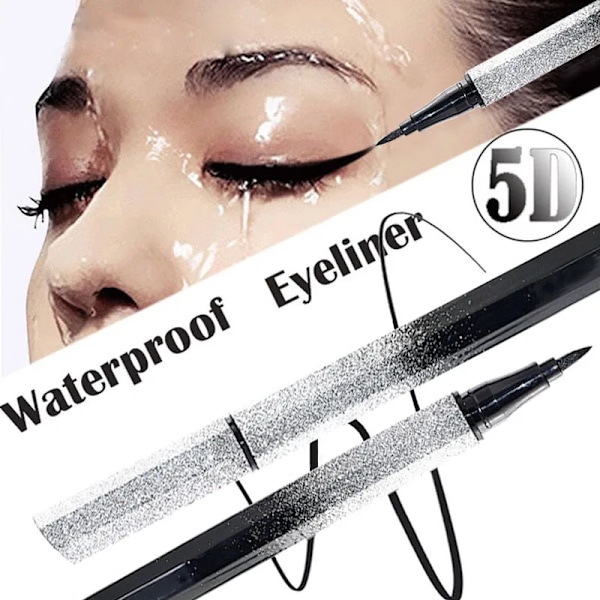 Svart flytande eyelinerpenna, helt ny, hållbar, vattentät, penna, vacker makeup, sminkverktyg black
