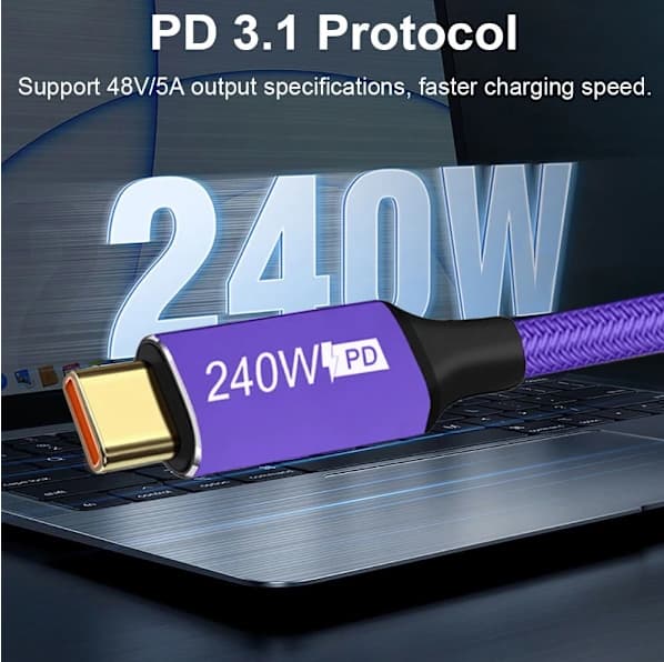USB-C pikalatauskaapeli Type-C datakaapeli monivärinen 0,5-3M 2M Grey