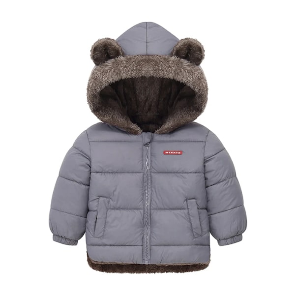 Tjock kashmirkappa, lämplig för pojkar och flickor, enfärgad huvtröja, parkas, 2-6 år, höst/vinter 2024 red one hundred and twenty