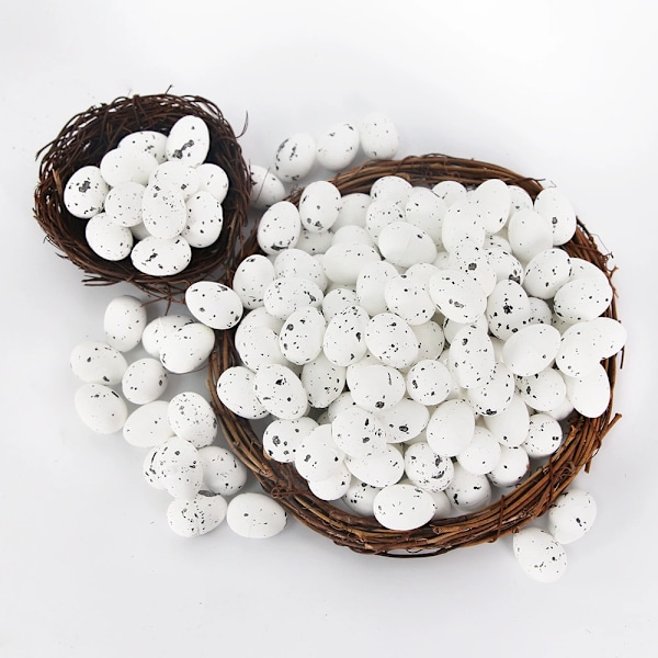 Påskägg DIY Prickiga Skumägg Girlang Tillbehör För Påskfestdekorationer 4cm white Pack of 50