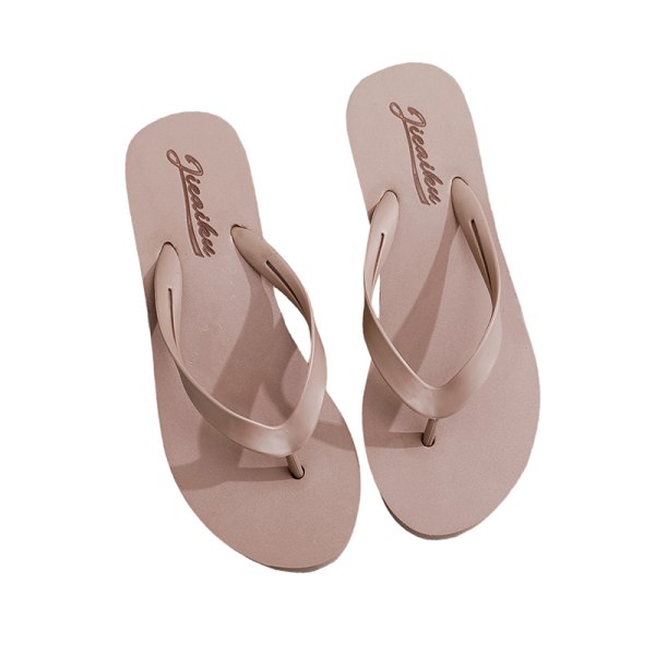 Naisten varvastossut korkeakorkoiset sandaalit rantatossut sisäkäyttöön, yksinkertaiset Khaki 37