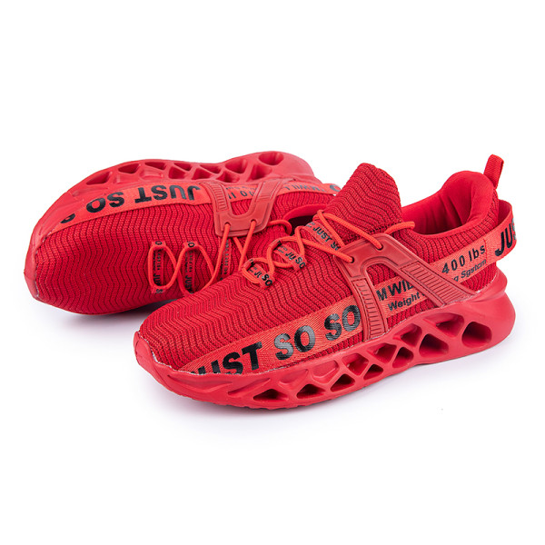 Unisex Athletic Sneakers Sports Løbetræner åndbare sko Red,41
