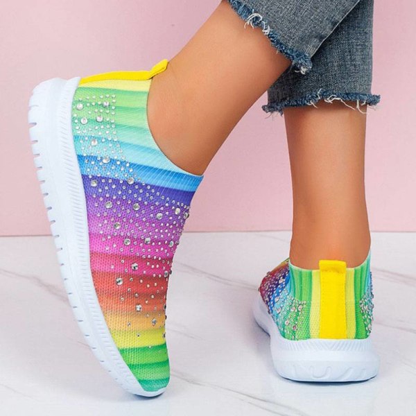 Platta Sneakers Damer Casual Fritidsskor Multicolored 36