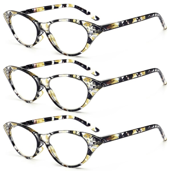 Herre Damebriller Læsebriller Brillelæsere Gul ram +250