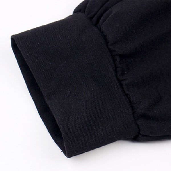 Naisten set pitkähihaiset topit+housut, housut, kotivaatteet Black,L