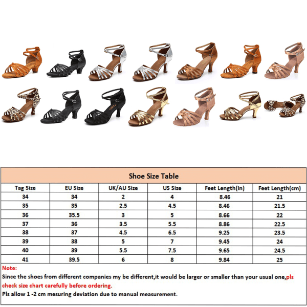 Tjejer Antisladd Block Dansskor Dansande sandal med mellanklack leopardmönster-5 cm 41